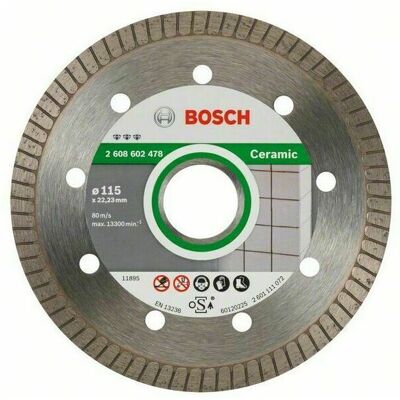 BOSCH Diamontový rezaci kotúč Ceramic Extraclean Turbo, pr. 115 mm BOSCH Diamontový rezaci kotúč Ceramic Extraclean Turbo, pr. 115 mm