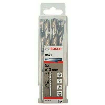 Vrták do kovu BOSCH HSS-G,10x87x133mm 5ks v balenie Vrták do kovu BOSCH HSS-G,10x87x133mm 5ks v balenie