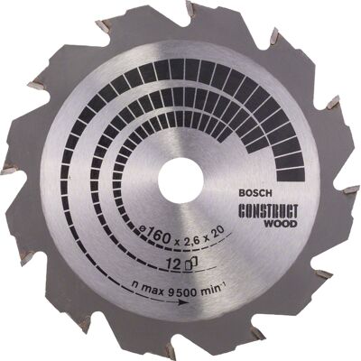 Kotúč pílový na drevo Bosch Standard for Construct Wood 160×20/16×2,6 mm 12 zubov Kotúč pílový na drevo Bosch Standard for Construct Wood 160×20/16×2,6 mm 12 zubov
