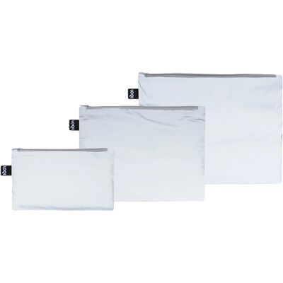 Loqi Silver Reflective Zip Pockets Unisex - Batohy a tašky LOQI - Biela - ZP.RE-One-size - Size: One size One size unisex Loqi Silver Reflective Zip Pockets Unisex - Batohy a tašky LOQI - Biela - ZP.RE-One-size - Size: One size One size unisex