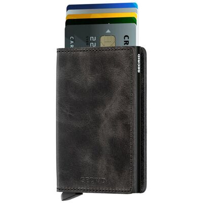 Secrid Slimwallet Vintage Black Unisex - Peňaženka Secrid - Čierna - SV-BLACK-One-size - Size: One size One size unisex Secrid Slimwallet Vintage Black Unisex - Peňaženka Secrid - Čierna - SV-BLACK-One-size - Size: One size One size unisex