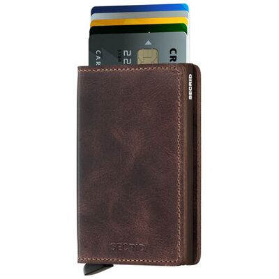 Secrid Slimwallet Vintage Chocolate Unisex - Peňaženka Secrid - Hnedá - SV-CHOCOLATE-One-size - Size: One size One size unisex Secrid Slimwallet Vintage Chocolate Unisex - Peňaženka Secrid - Hnedá - SV-CHOCOLATE-One-size - Size: One size One size unisex