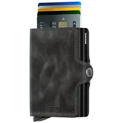 Secrid Twinwallet Vintage Black Unisex - Peňaženka Secrid - Čierna - TV-BLACK-One-size - Size: One size One size unisex Secrid Twinwallet Vintage Black Unisex - Peňaženka Secrid - Čierna - TV-BLACK-One-size - Size: One size One size unisex