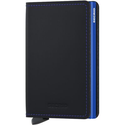 Secrid Slimwallet Matte Black & Blue Unisex - Peňaženka Secrid - Čierna - SM-Black-Blue-One-size - Size: One size One size unisex Secrid Slimwallet Matte Black & Blue Unisex - Peňaženka Secrid - Čierna - SM-Black-Blue-One-size - Size: One size One size unisex