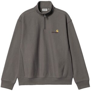 Carhartt WIP Half Zip American Script Sweat Pánske - Mikiny a mikiny s kapucou Carhartt WIP - Sivá - I027014_33C_XX-XL - Size: XL XL male Carhartt WIP Half Zip American Script Sweat Pánske - Mikiny a mikiny s kapucou Carhartt WIP - Sivá - I027014_33C_XX-XL - Size: XL XL male