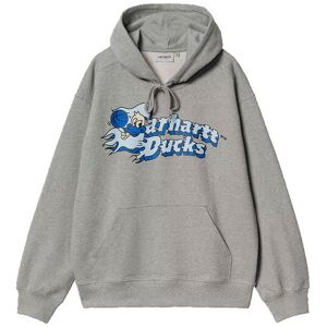 Carhartt WIP Hooded Flaming Ducks Sweat Grey Pánske - Mikiny a mikiny s kapucou Carhartt WIP - Sivá - I034724_V6_XX-M - Size: M M male Carhartt WIP Hooded Flaming Ducks Sweat Grey Pánske - Mikiny a mikiny s kapucou Carhartt WIP - Sivá - I034724_V6_XX-M - Size: M M male