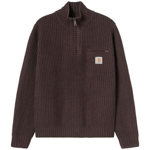 Carhartt WIP Detroit Half Zip Sweater Pánske - Mikiny a mikiny s kapucou Carhartt WIP - Hnedá - I035398_33H_XX-L - Size: L L male Carhartt WIP Detroit Half Zip Sweater Pánske - Mikiny a mikiny s kapucou Carhartt WIP - Hnedá - I035398_33H_XX-L - Size: L L male