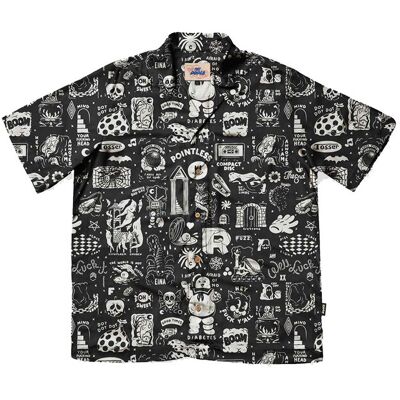 The Dudes Flashy Pattern Hawaiian Shirt Pánske - Košeľa The Dudes - Čierna - 10037462-L - Size: L L male The Dudes Flashy Pattern Hawaiian Shirt Pánske - Košeľa The Dudes - Čierna - 10037462-L - Size: L L male
