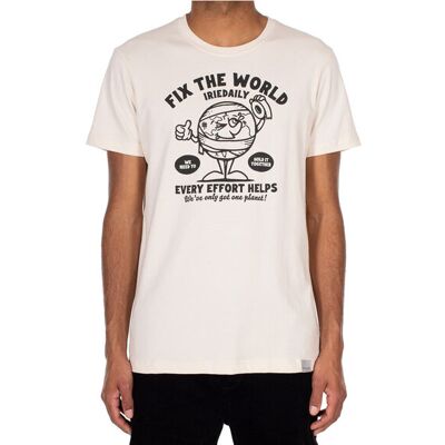 IrieDaily Fix The World Tee Pánske - Tričká IrieDaily - Biela - 112D443-514-M - Size: M M male IrieDaily Fix The World Tee Pánske - Tričká IrieDaily - Biela - 112D443-514-M - Size: M M male