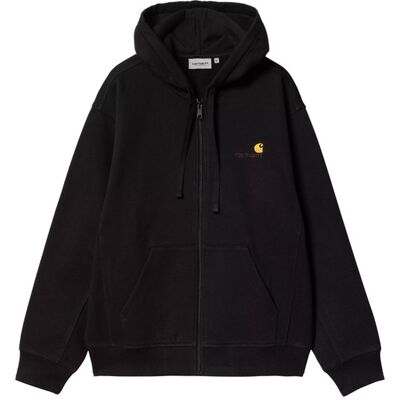 Carhartt WIP Hooded American Script Jacket Black Pánske - Bundy Carhartt WIP - Čierna - I033063_89_XX-XL - Size: XL XL male Carhartt WIP Hooded American Script Jacket Black Pánske - Bundy Carhartt WIP - Čierna - I033063_89_XX-XL - Size: XL XL male
