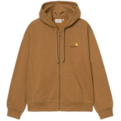 Carhartt WIP Hooded American Script Jacket Hamilton Brown Pánske - Bundy Carhartt WIP - Svetlohnedá - I033063_HZ_XX-L - Size: L L male Carhartt WIP Hooded American Script Jacket Hamilton Brown Pánske - Bundy Carhartt WIP - Svetlohnedá - I033063_HZ_XX-L - Size: L L male