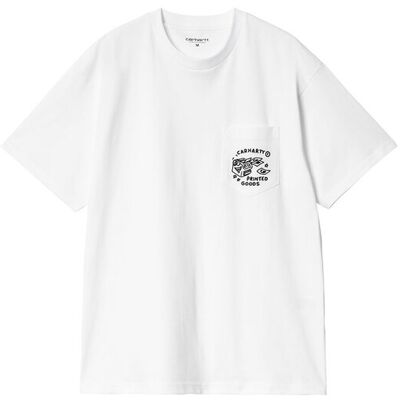 Carhartt WIP S/S Fragments Pocket T-Shirt White Pánske - Tričká Carhartt WIP - Biela - I034407_00A_XX-M - Size: M M male Carhartt WIP S/S Fragments Pocket T-Shirt White Pánske - Tričká Carhartt WIP - Biela - I034407_00A_XX-M - Size: M M male
