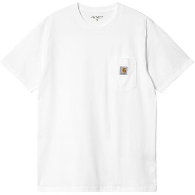 Carhartt WIP S/S Pocket T-Shir White Pánske - Tričká Carhartt WIP - Biela - I030434_02_XX-M - Size: M M male Carhartt WIP S/S Pocket T-Shir White Pánske - Tričká Carhartt WIP - Biela - I030434_02_XX-M - Size: M M male
