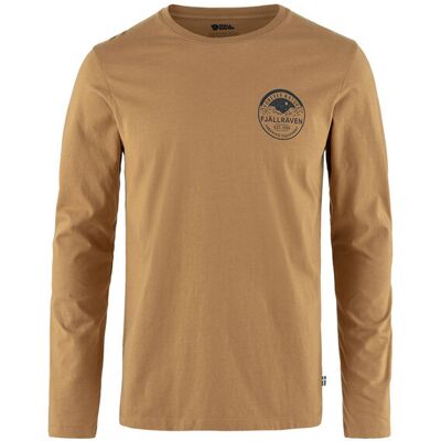 Fjällräven Forever Nature Badge LS M Pánske - Tričká Fjällräven - Hnedá - F87303-232-S - Size: S S male Fjällräven Forever Nature Badge LS M Pánske - Tričká Fjällräven - Hnedá - F87303-232-S - Size: S S male