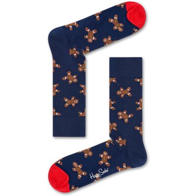 Happy Socks Gingerbread Man Sock Pánske - Ponožky Happy Socks - Modrá - GIN01-6000-4-7 - Size: 4-7 4-7 male Happy Socks Gingerbread Man Sock Pánske - Ponožky Happy Socks - Modrá - GIN01-6000-4-7 - Size: 4-7 4-7 male