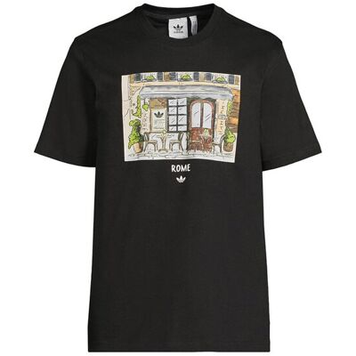 adidas Paint Rome Tee Pánske - Tričká adidas Originals - Čierna - HY2071-S - Size: S S male adidas Paint Rome Tee Pánske - Tričká adidas Originals - Čierna - HY2071-S - Size: S S male