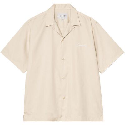 Carhartt WIP S/S Delray Shirt Offwhite Pánske - Košeľa Carhartt WIP - Krémová - I031465_3M7_XX-L - Size: L L male Carhartt WIP S/S Delray Shirt Offwhite Pánske - Košeľa Carhartt WIP - Krémová - I031465_3M7_XX-L - Size: L L male