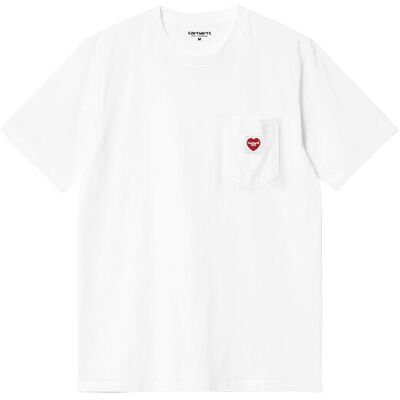 Carhartt WIP S/S Pocket Heart T-Shirt White Pánske - Tričká Carhartt WIP - Biela - I032128_1WZ_XX-XL - Size: XL XL male Carhartt WIP S/S Pocket Heart T-Shirt White Pánske - Tričká Carhartt WIP - Biela - I032128_1WZ_XX-XL - Size: XL XL male