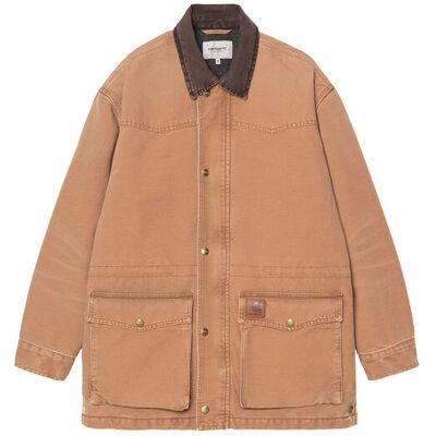 Carhartt WIP OG Santa Fe Coat Hamilton Brown Pánske - Bundy Carhartt WIP - Hnedá - I034314_00S_4O-L - Size: L L male Carhartt WIP OG Santa Fe Coat Hamilton Brown Pánske - Bundy Carhartt WIP - Hnedá - I034314_00S_4O-L - Size: L L male