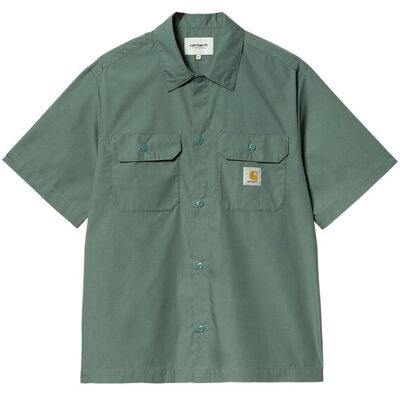 Carhartt WIP S/S Craft Shirt Green I035232_2M2_XX Pánske - Košeľa Carhartt WIP - Zelená - I035232_2M2_XX-L - Size: L L male Carhartt WIP S/S Craft Shirt Green I035232_2M2_XX Pánske - Košeľa Carhartt WIP - Zelená - I035232_2M2_XX-L - Size: L L male