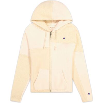 Champion Patchwork Velour Fleece ZIP-UP Hoodie White Dámske - Mikiny a mikiny s kapucou Champion - Biela - 113506-F20-YS094-M - Size: M M female Champion Patchwork Velour Fleece ZIP-UP Hoodie White Dámske - Mikiny a mikiny s kapucou Champion - Biela - 113506-F20-YS094-M - Size: M M female