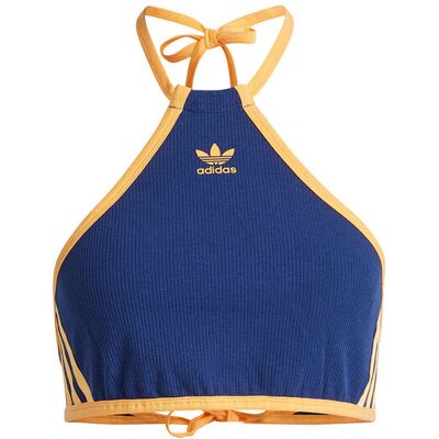 adidas Rib Neck Top Dámske - Tričká adidas Originals - Modrá - JH0612-L - Size: L L female adidas Rib Neck Top Dámske - Tričká adidas Originals - Modrá - JH0612-L - Size: L L female