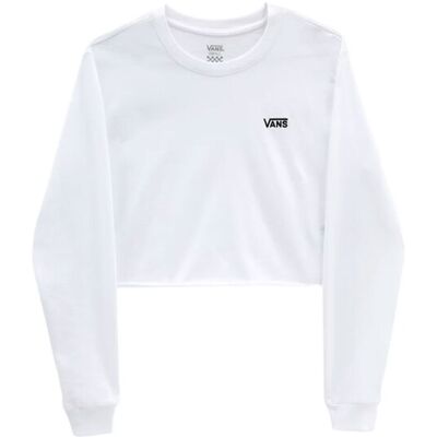 Vans Cropped T-Shirt LS Dámske - Tričká Vans - Biela - VN0A4OUQWHT-XS - Size: XS XS female Vans Cropped T-Shirt LS Dámske - Tričká Vans - Biela - VN0A4OUQWHT-XS - Size: XS XS female
