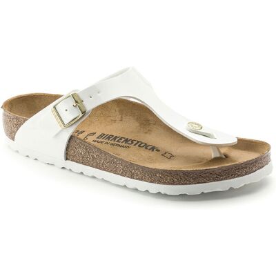 Birkenstock Gizeh BF Patent White Regular Fit Dámske - Sandále Birkenstock - Biela - 1005299-5 - Size: 5 5 female Birkenstock Gizeh BF Patent White Regular Fit Dámske - Sandále Birkenstock - Biela - 1005299-5 - Size: 5 5 female