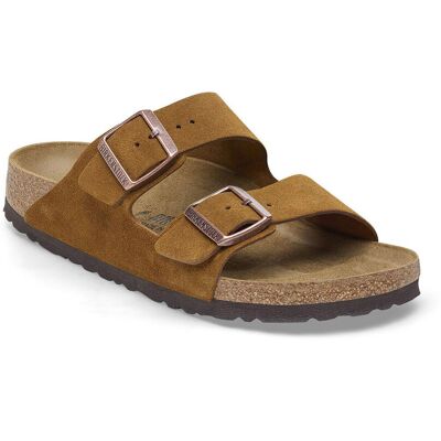 Birkenstock Arizona Suede Leather Regular Fit Brown Dámske - Sandále Birkenstock - Hnedá - 1027082-5 - Size: 5 5 female Birkenstock Arizona Suede Leather Regular Fit Brown Dámske - Sandále Birkenstock - Hnedá - 1027082-5 - Size: 5 5 female