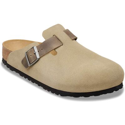 Birkenstock Boston Mixed Leather Narrow Fit Faded Khaki Pánske - Sandále Birkenstock - Hnedá - 1031557-8 - Size: 8 8 male Birkenstock Boston Mixed Leather Narrow Fit Faded Khaki Pánske - Sandále Birkenstock - Hnedá - 1031557-8 - Size: 8 8 male