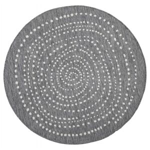 NORTHRUGS - Hanse Home koberce Kusový koberec Twin-Wendeteppiche 103111 grün creme – navonok aj dovnútra - 140x140 (priemer) kruh cm