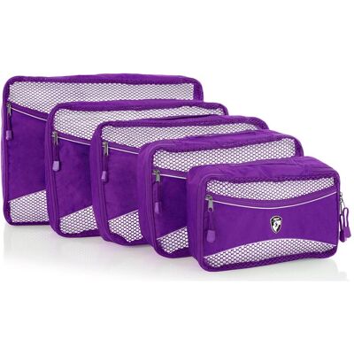 Cestovne organizery Heys Eco Packing Cube 5pc Set II Purple Cestovne organizery Heys Eco Packing Cube 5pc Set II Purple