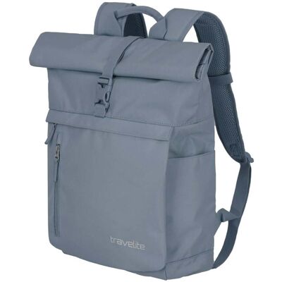 Roll top batoh Travelite Basics Roll-up Backpack Smoke blue Roll top batoh Travelite Basics Roll-up Backpack Smoke blue