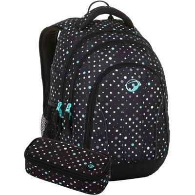 Školský set Bagmaster SUPERNOVA 23 A Set Black/Turquoise Školský set Bagmaster SUPERNOVA 23 A Set Black/Turquoise