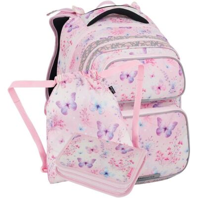 Malý školský set Bagmaster DOPI 25 A Set S Butterflies Malý školský set Bagmaster DOPI 25 A Set S Butterflies