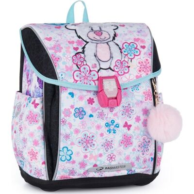 Školská aktovka Bagmaster Prim 22 A White/Pink Školská aktovka Bagmaster Prim 22 A White/Pink