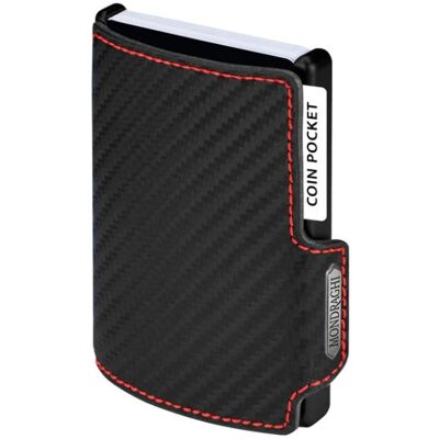Pánska kožená peňaženka Mondraghi Racing Carbon Red Pánska kožená peňaženka Mondraghi Racing Carbon Red