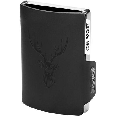 Kožená mini peňaženka Mondraghi Silhouette Classic Deer Black Kožená mini peňaženka Mondraghi Silhouette Classic Deer Black
