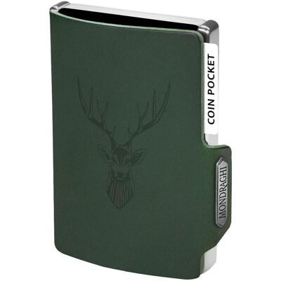 Kožená mini peňaženka Mondraghi Silhouette Classic Deer Green Kožená mini peňaženka Mondraghi Silhouette Classic Deer Green
