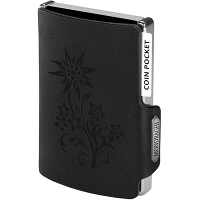 Kožená mini peňaženka Mondraghi Silhouette Edelweiss Black Kožená mini peňaženka Mondraghi Silhouette Edelweiss Black