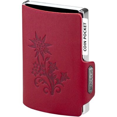 Kožená mini peňaženka Mondraghi Silhouette Edelweiss Red Kožená mini peňaženka Mondraghi Silhouette Edelweiss Red