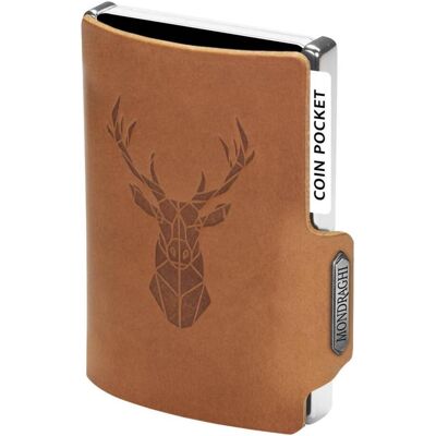 Kožená mini peňaženka Mondraghi Silhouette Modern Deer Caramel Kožená mini peňaženka Mondraghi Silhouette Modern Deer Caramel
