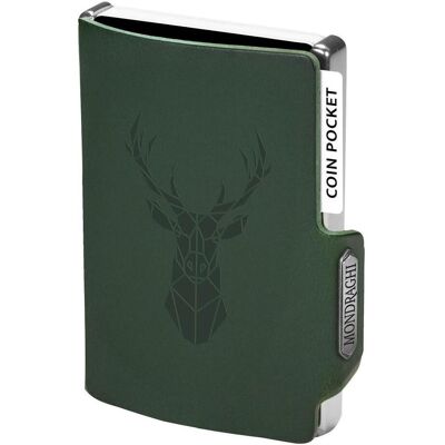 Kožená mini peňaženka Mondraghi Silhouette Modern Deer Green Kožená mini peňaženka Mondraghi Silhouette Modern Deer Green