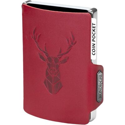 Kožená mini peňaženka Mondraghi Silhouette Modern Deer Red Kožená mini peňaženka Mondraghi Silhouette Modern Deer Red