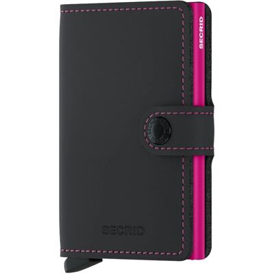 Kožená mini peňaženka Secrid Miniwallet Matte Black & Fuchsia Kožená mini peňaženka Secrid Miniwallet Matte Black & Fuchsia