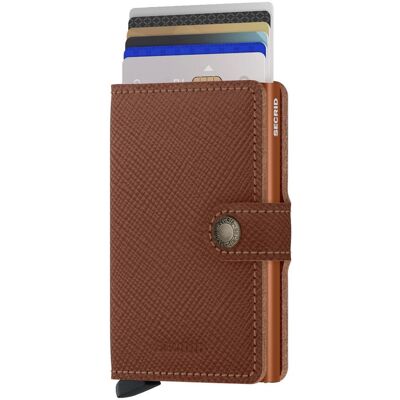 Pánska mini peňaženka Secrid Miniwallet Saffiano Caramel Pánska mini peňaženka Secrid Miniwallet Saffiano Caramel