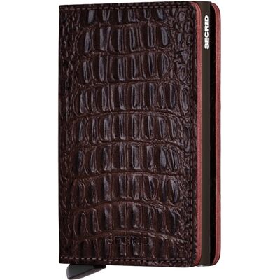 Kožená mini peňaženka Secrid Slimwallet Nile Brown Kožená mini peňaženka Secrid Slimwallet Nile Brown