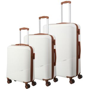 Sada cestovných kufrov Travelite Bali S,M,L White/Cognac Sada cestovných kufrov Travelite Bali S,M,L White/Cognac