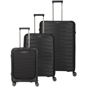 Sada cestovných kufrov Travelite Mooby S,M,L Front pocket Black Sada cestovných kufrov Travelite Mooby S,M,L Front pocket Black