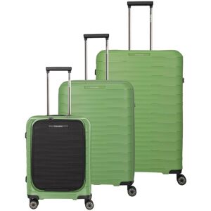 Sada cestovných kufrov Travelite Mooby S,M,L Front pocket Green Sada cestovných kufrov Travelite Mooby S,M,L Front pocket Green